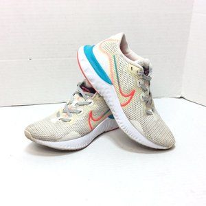 Nike Renew Run Women's White Pink Orange Running Shoes Size 7.5 CK6360-005 EUC